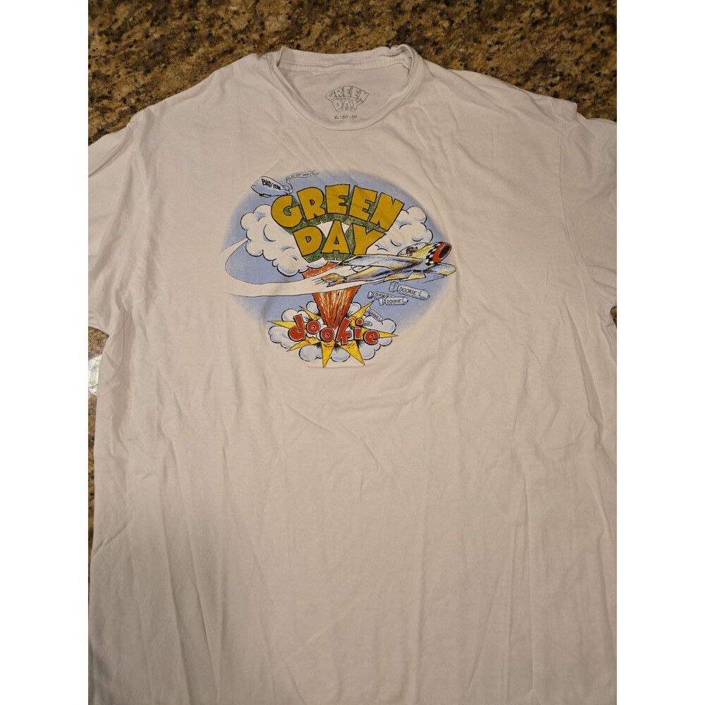 Green Day Dookie Album T-Shirt XL White Tagless Punk Rock Graphic Tee Band
